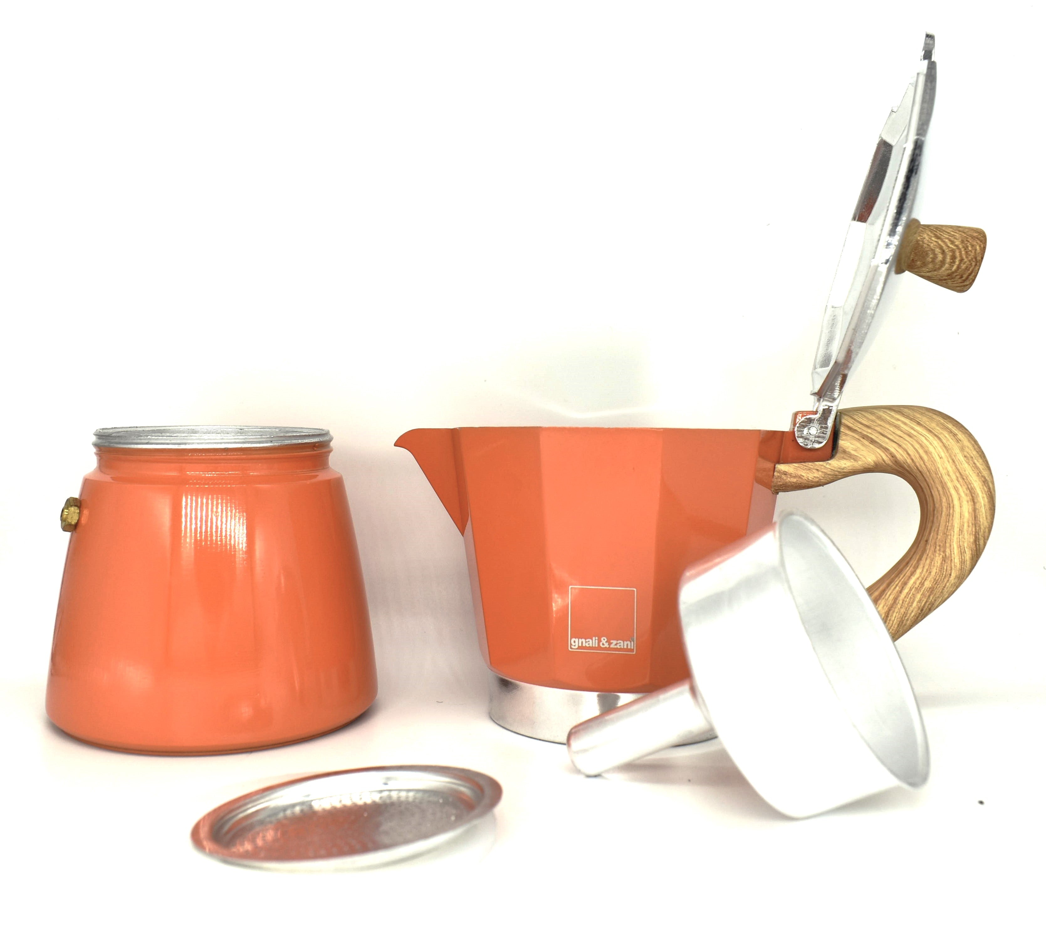 gnali-zani-venezia-cafeti-re-italienne-3-tasses-orange image 4