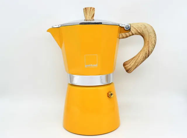 gnali-zani-venezia-cafeti-re-italienne-3-tasses-jaune-induction image 1
