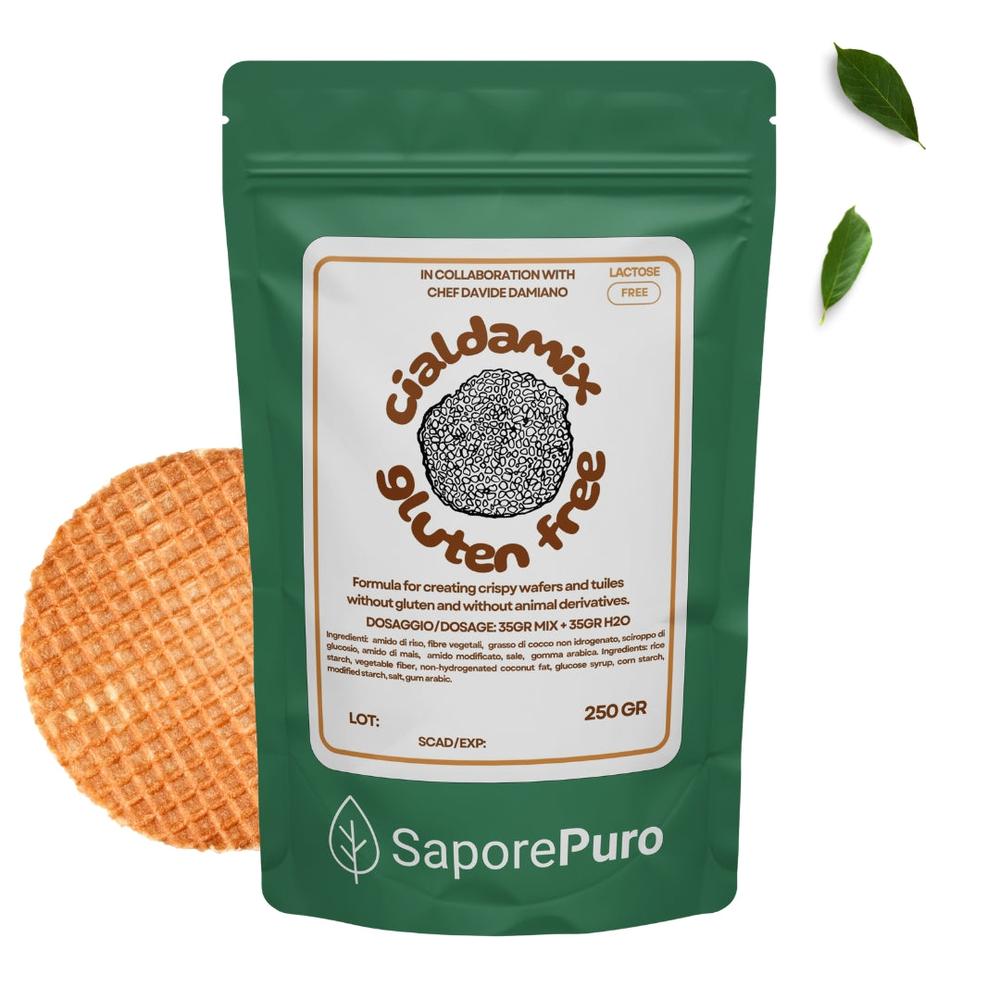 saporepuro-crunchy-mix-m-lange-gaufre-sans-gluten-250-g-vegan image 1