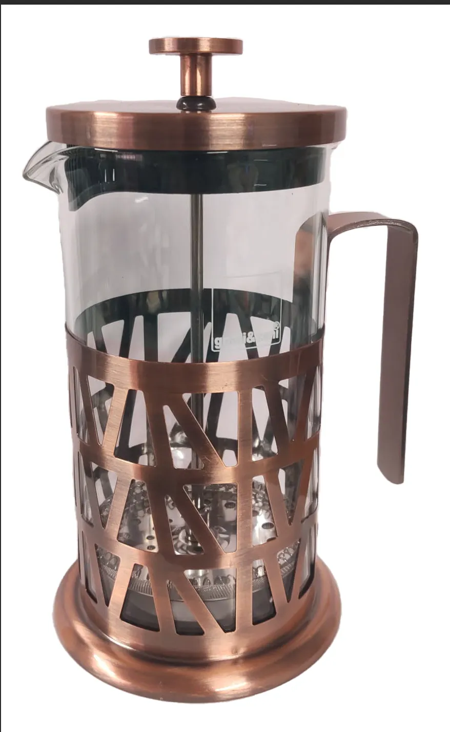 gnali-zani-aroma-cafeti-re-piston-350-ml-cuivre-inox image 1
