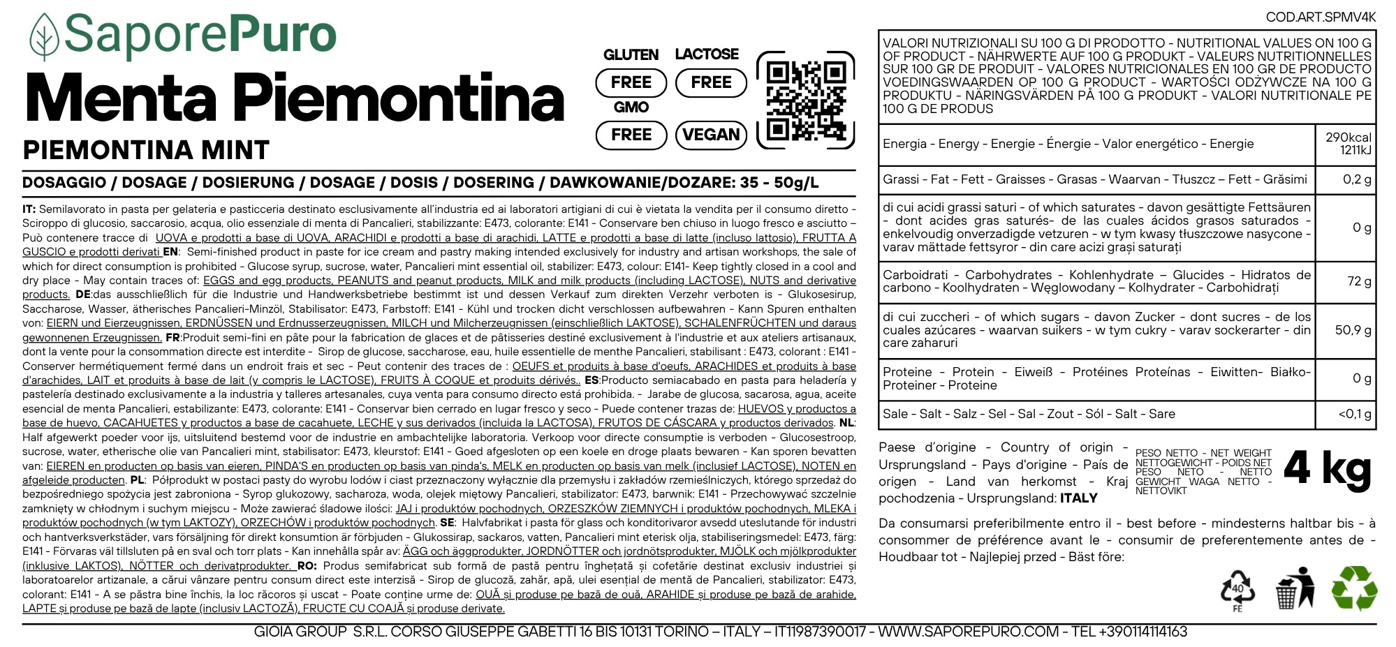 saporepuro-menta-piemontina-p-te-menthe-4-kg image 2
