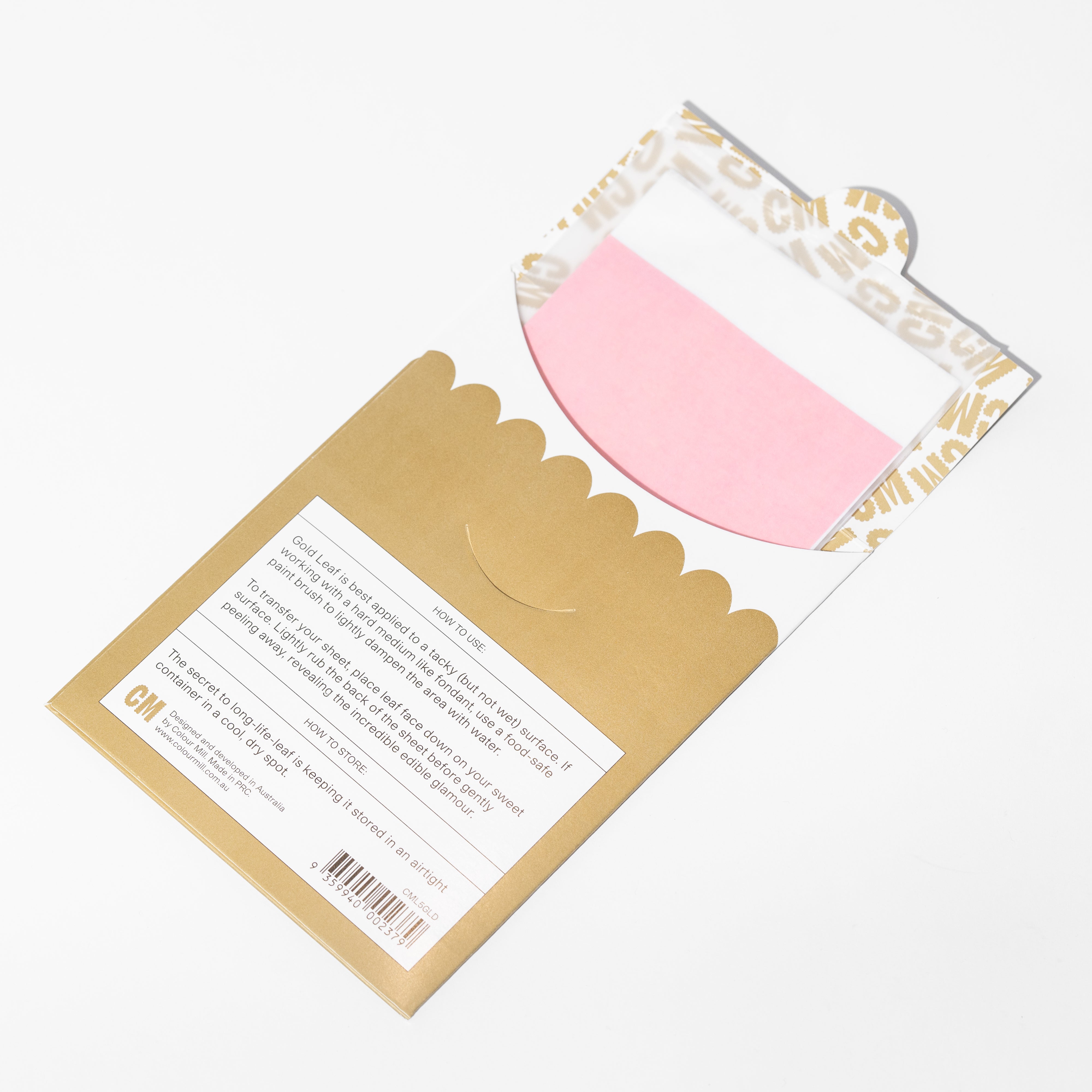 colour-mill-decorating-tools-gold-leaf-feuille-or-23-carats-5-feuilles image 3
