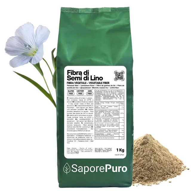 saporepuro-fibre-fibre-de-graines-de-lin-1-kg-paississant-naturel image 1