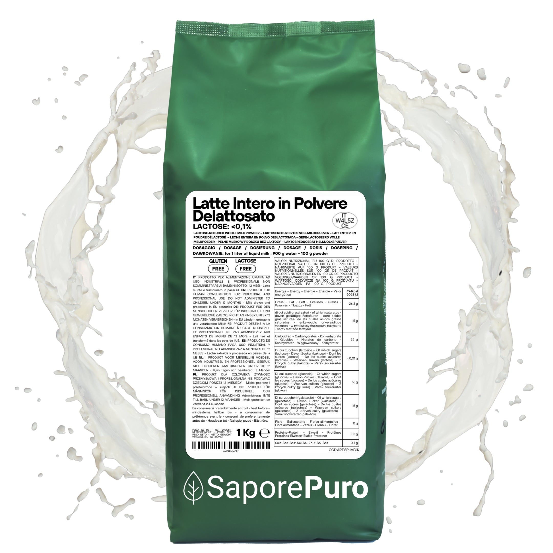 saporepuro-lait-en-poudre-sans-lactose-1-kg-glace image 1