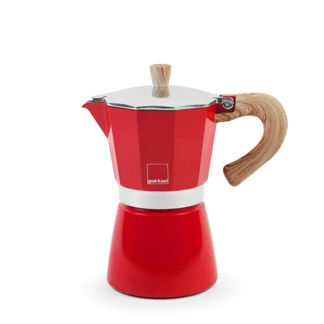 gnali-zani-venezia-cafeti-re-italienne-rouge-6-tasses-induction image 1
