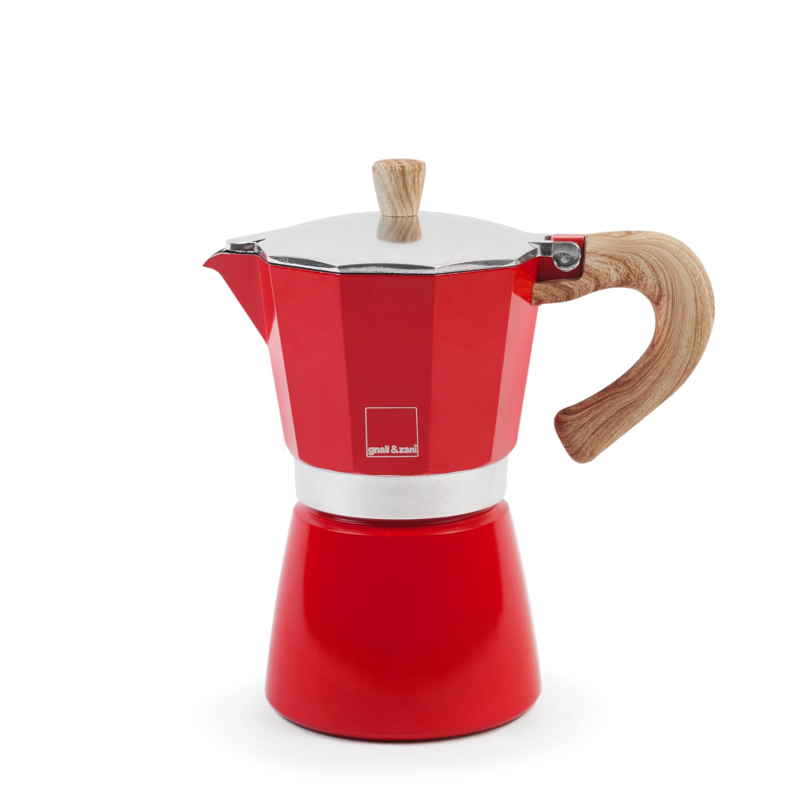 gnali-zani-venezia-cafeti-re-italienne-rouge-6-tasses-induction image 1