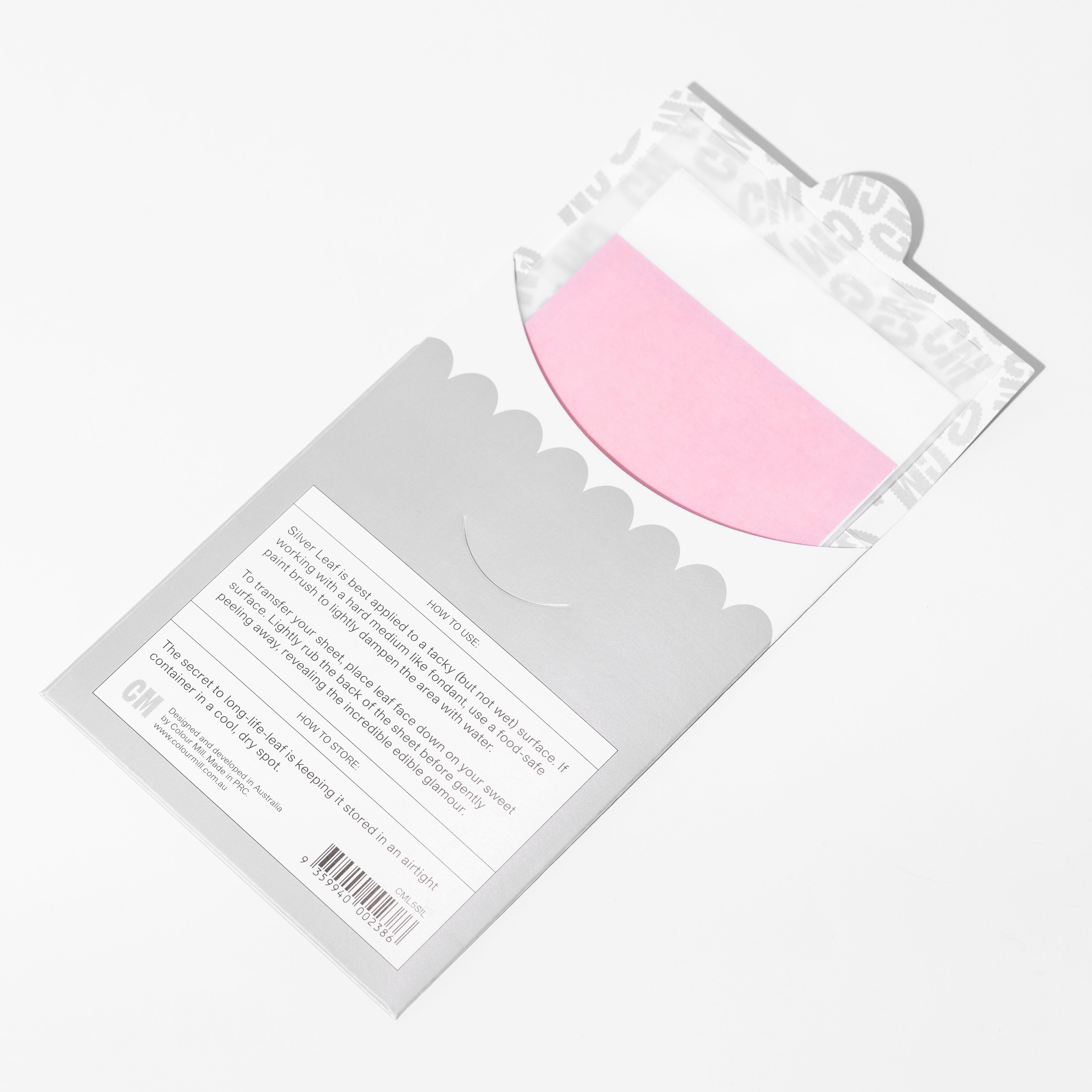 colour-mill-decorating-tools-silver-leaf-feuille-argent-5-feuilles image 4