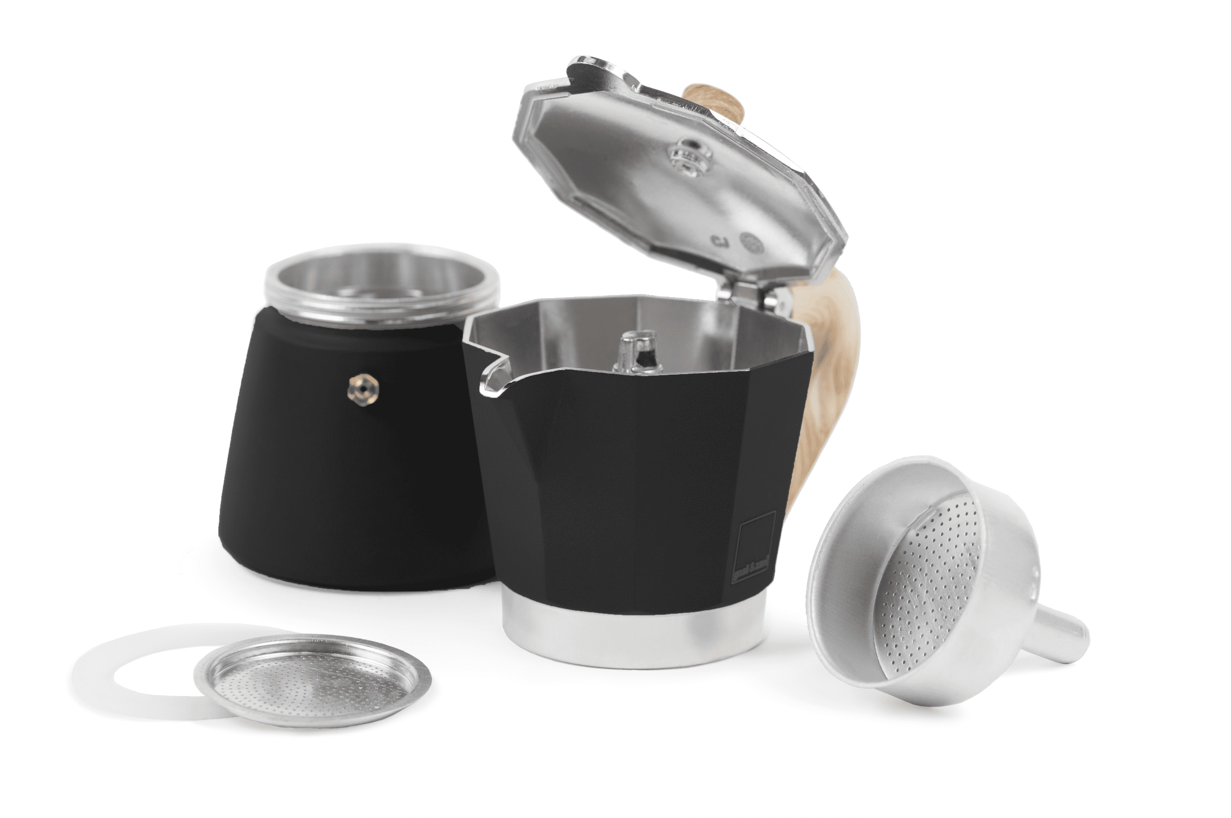 gnali-zani-venezia-cafeti-re-italienne-6-tasses-noir-induction image 2