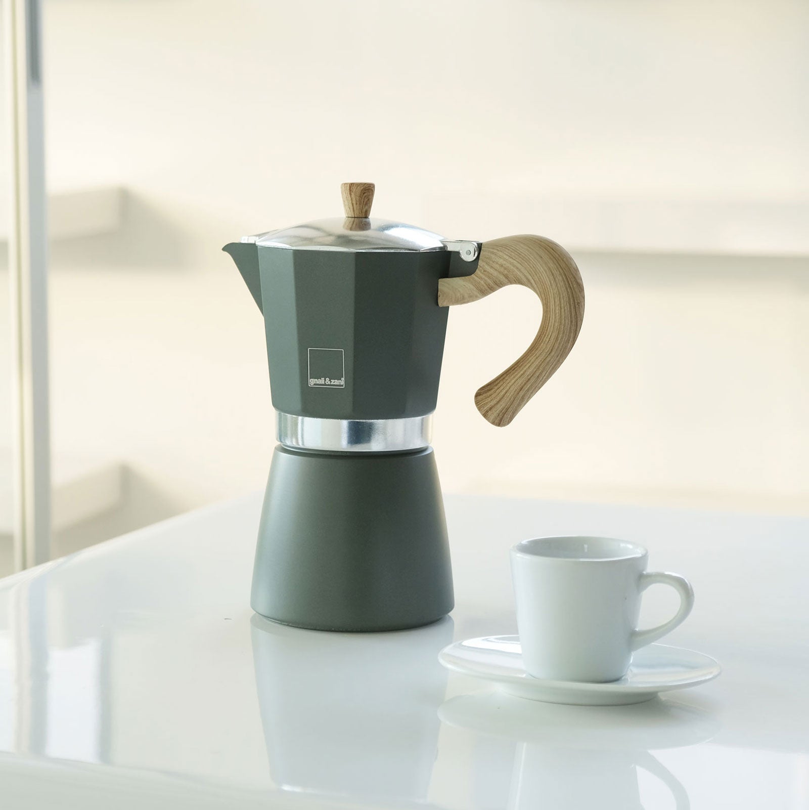 gnali-zani-venezia-cafeti-re-italienne-6-tasses-grise image 4