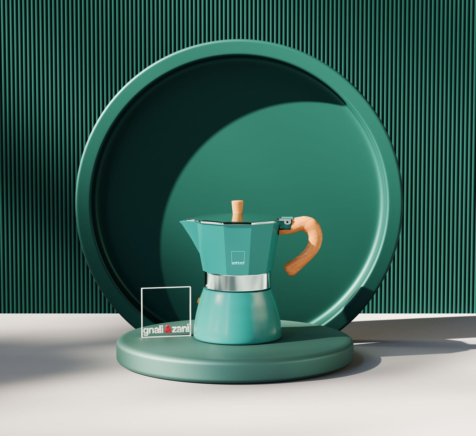 gnali-zani-venezia-cafeti-re-italienne-6-tasses-vert-induction image 5