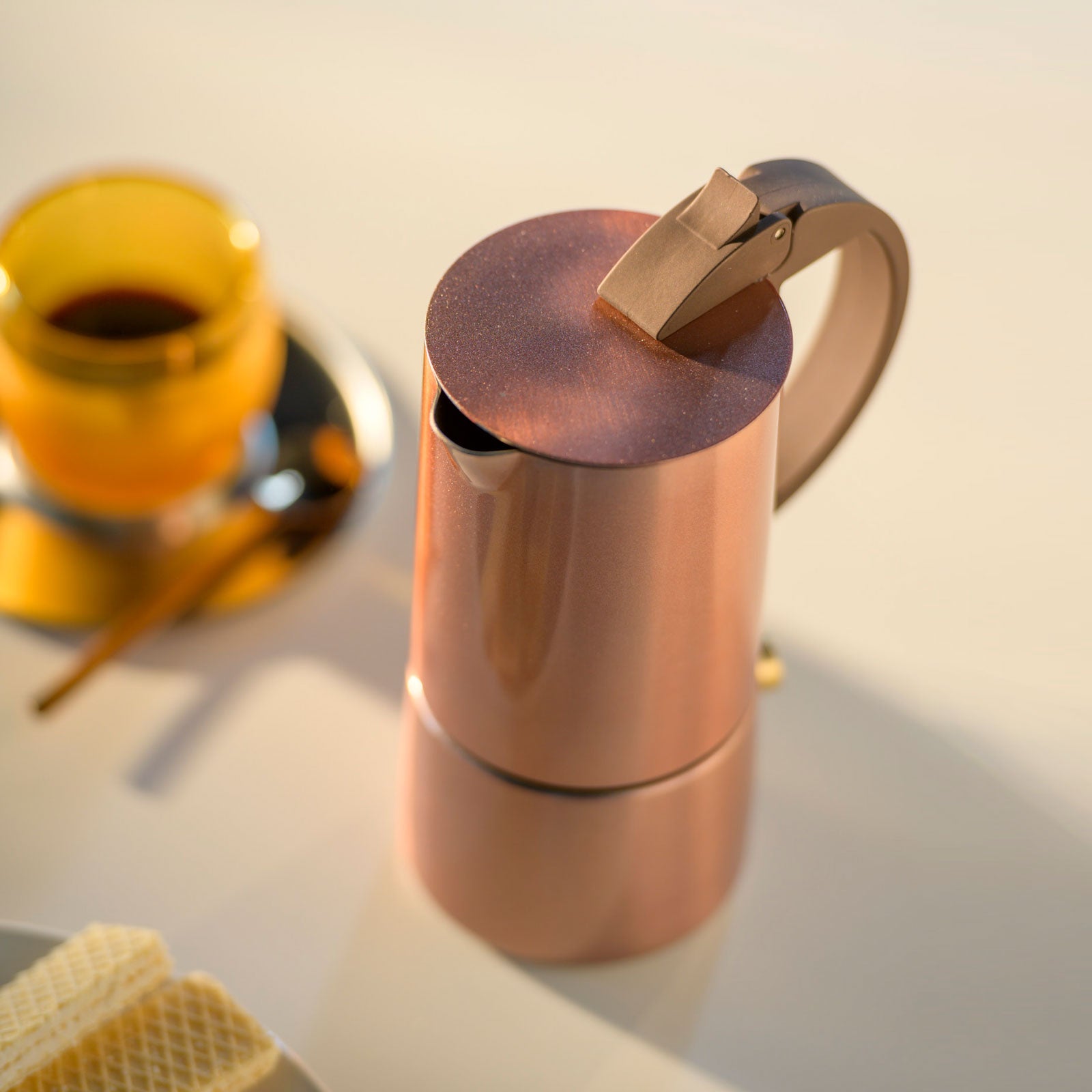 gnali-zani-chicca-cafeti-re-inox-6-tasses-rose-gold-induction image 6