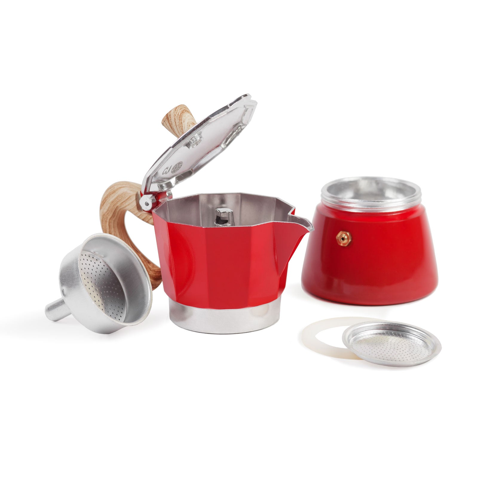gnali-zani-venezia-cafeti-re-italienne-rouge-6-tasses-induction image 4