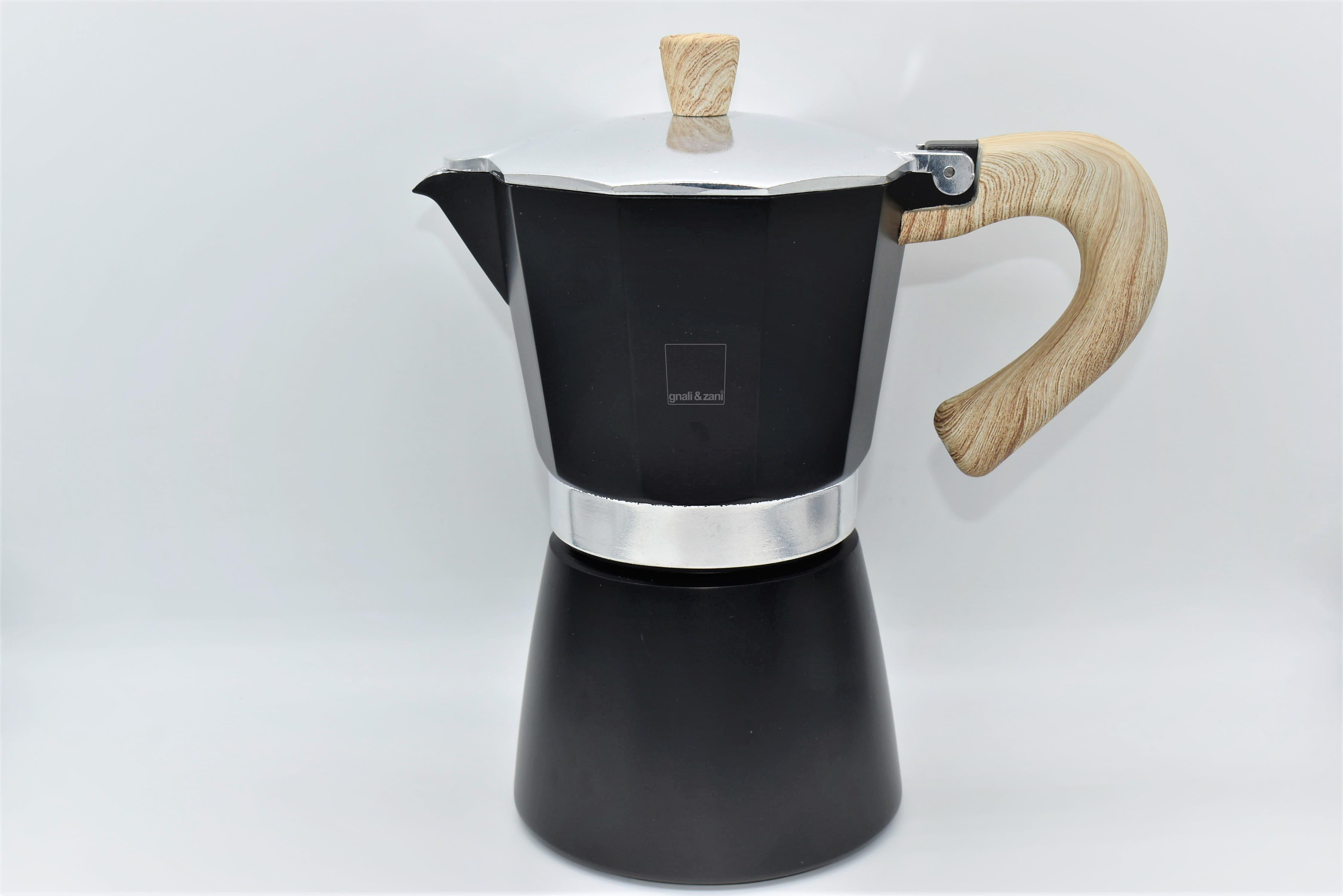 gnali-zani-venezia-cafeti-re-italienne-6-tasses-noir-induction image 1