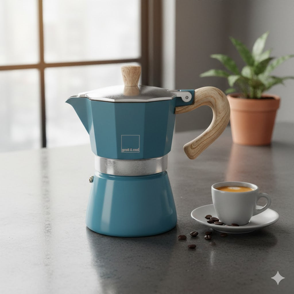 gnali-zani-venezia-cafeti-re-italienne-3-tasses-blue-denim image 3