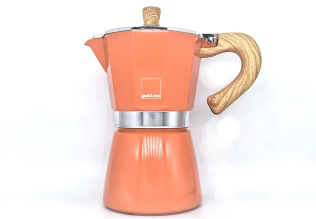 gnali-zani-venezia-cafeti-re-italienne-3-tasses-orange image 1
