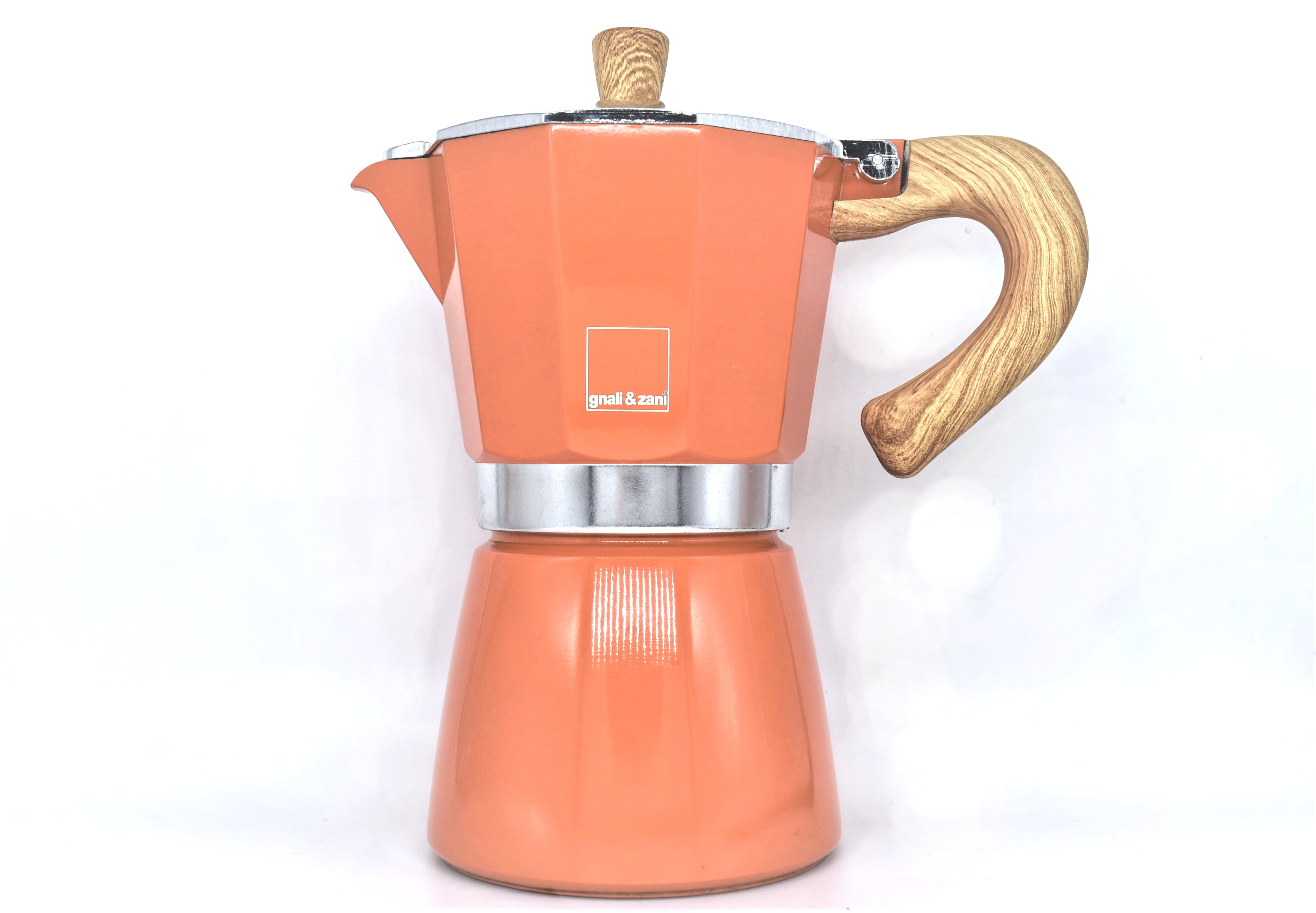 gnali-zani-venezia-cafeti-re-italienne-3-tasses-orange image 1
